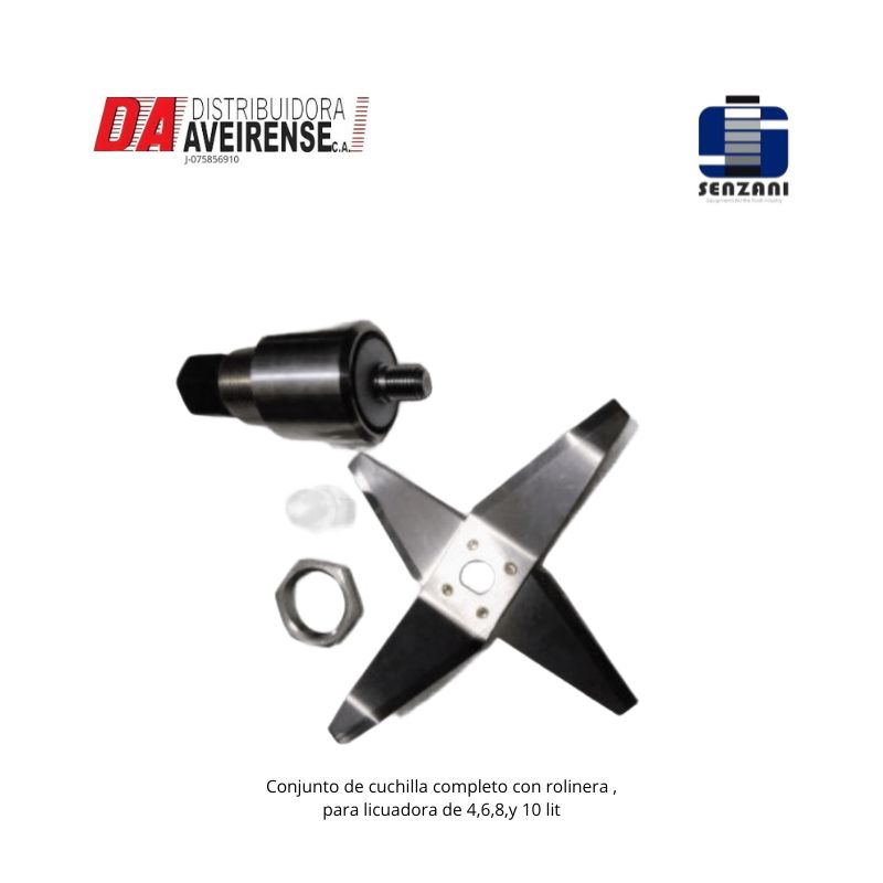 Conjunto de Cuchilla Completo con Rolinera , para licuadora de 4,6,8,y 10 lit