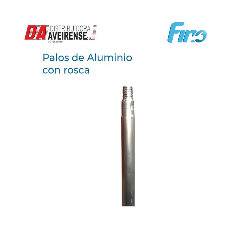 Palos de Aluminio con rosca Gruesa.