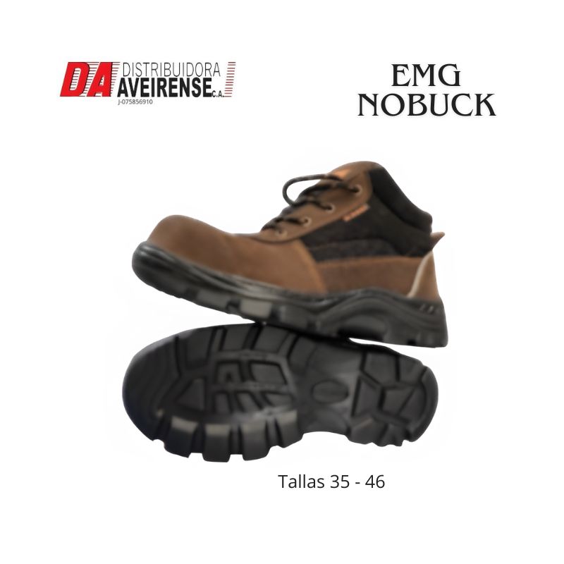 Botas de Seguridad EMG, Cuero  NOBUCK  2.0mm Talla 35.