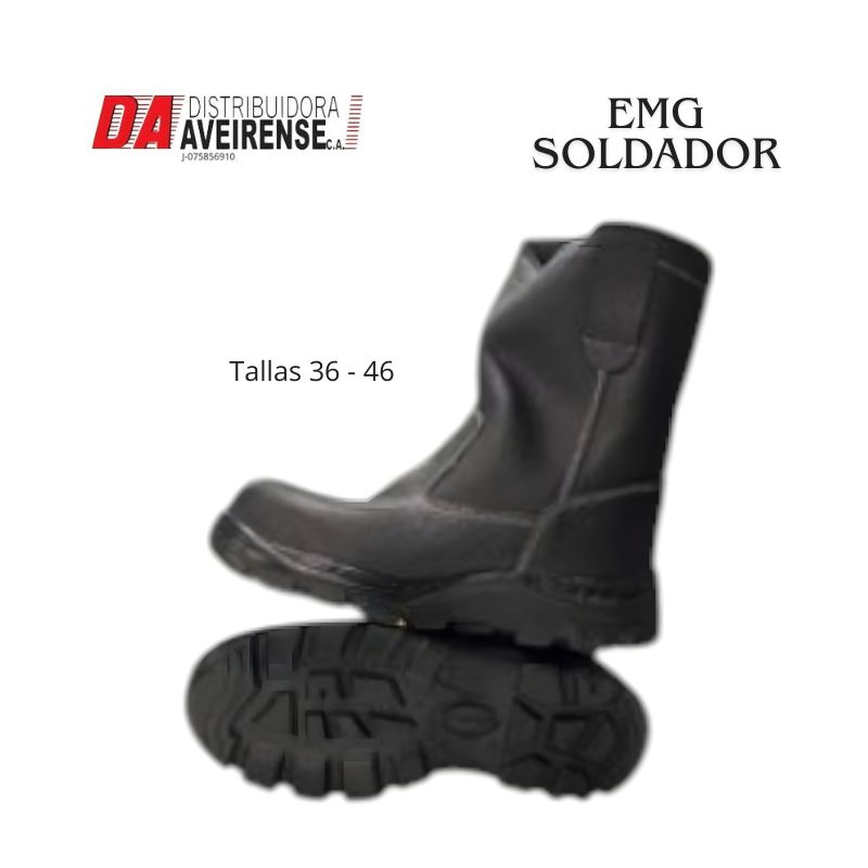 Botas de Seguridad EMG SOLDADOR Negra Talla 36.