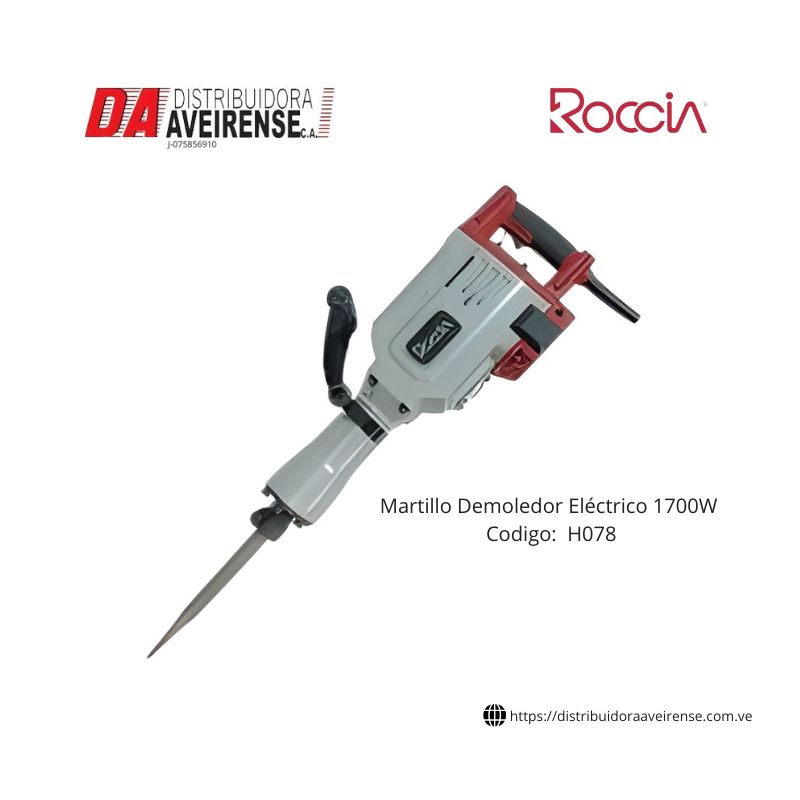 Martillo Demoledor Eléctrico 1700W.