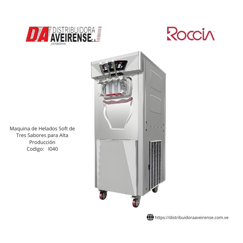 Maquina de Helados Soft de Tres Sabores para Alta Producción.