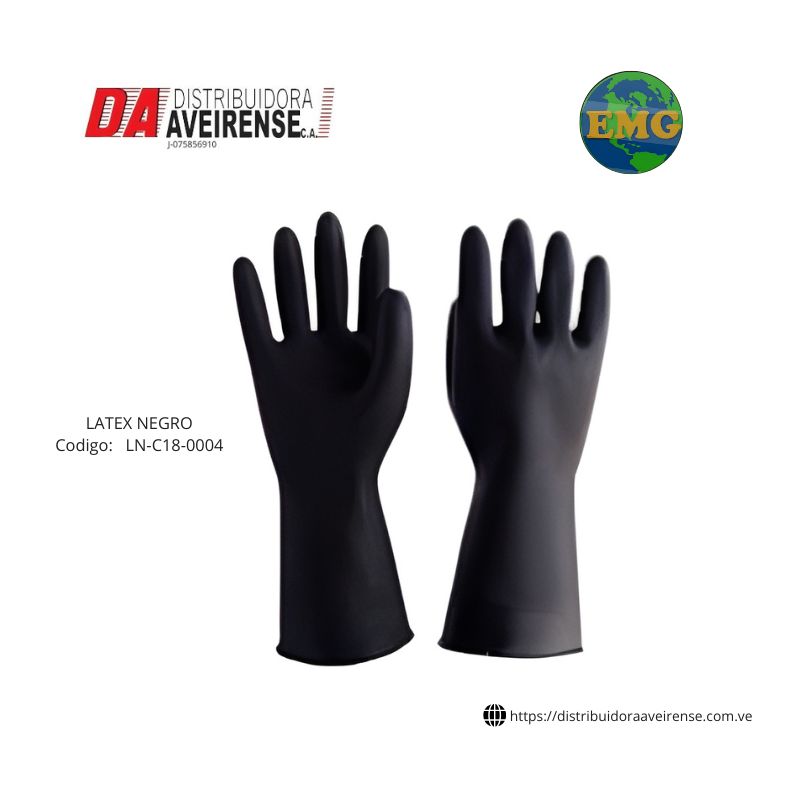 Guante LATEX NEGRO Talla XL.