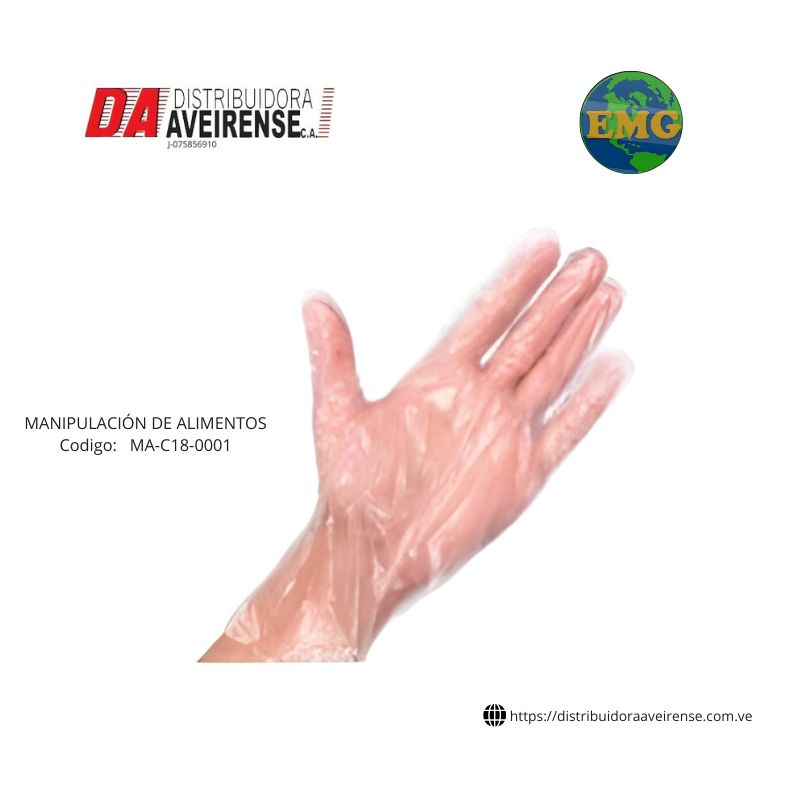 Guante MANIPULACIÓN DE ALIMENTOS., 100 manos 