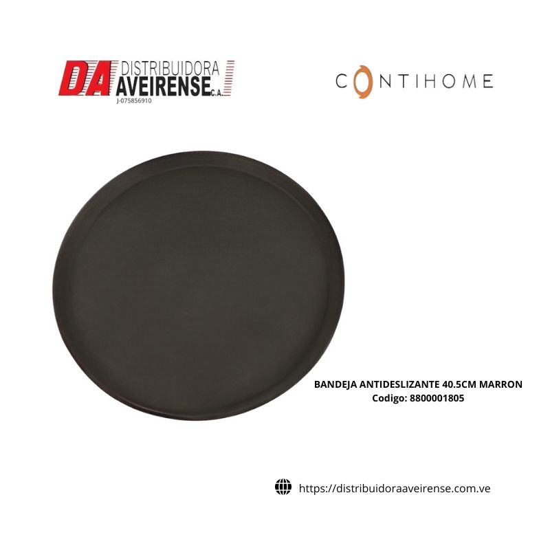 BANDEJA ANTIDESLIZANTE 40.5CM MARRON CHPBA-1602