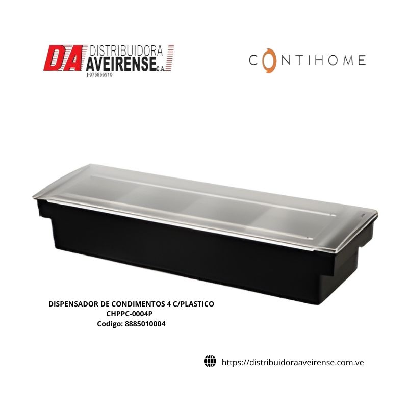 DISPENSADOR DE CONDIMENTOS 4 C/PLASTICO CHPPC-0004P
