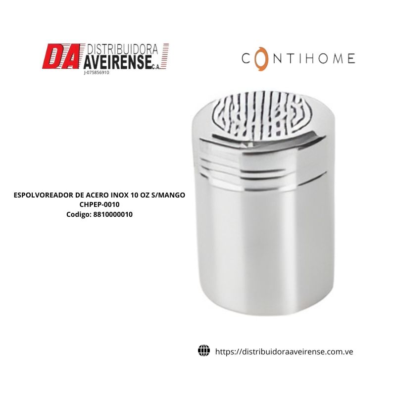 ESPOLVOREADOR DE ACERO INOX 10 OZ S/MANGO CHPEP-0010.