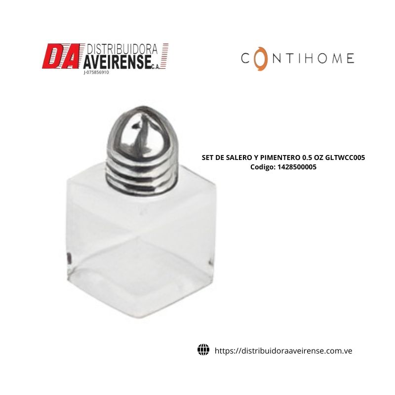 SET DE SALERO Y PIMENTERO 0.5 OZ GLTWCC005.