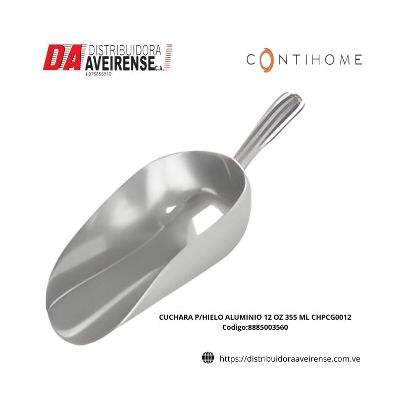 CUCHARA P/HIELO ALUMINIO 12 OZ 355 ML CHPCG0012.