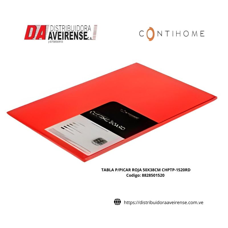 TABLA P/PICAR ROJA 50X38CM CHPTP-1520RD.