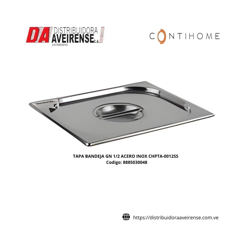 TAPA BANDEJA GN 1/2 ACERO INOX CHPTA-0012SS.