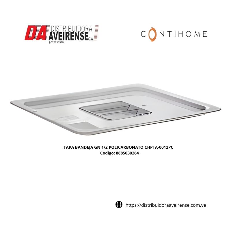 TAPA BANDEJA GN 1/2 POLICARBONATO CHPTA-0012PC.