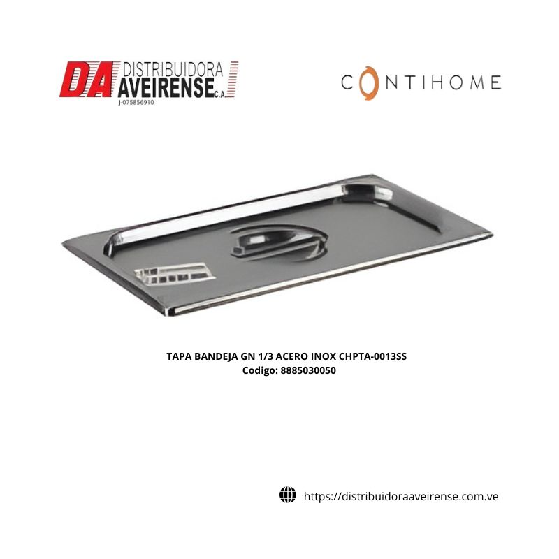TAPA BANDEJA GN 1/3 ACERO INOX CHPTA-0013SS.