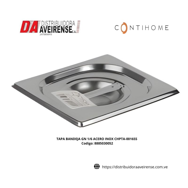 TAPA BANDEJA GN 1/6 ACERO INOX CHPTA-0016SS.