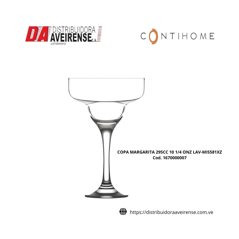 COPA MARGARITA 295CC 10 1/4 ONZ LAV-MIS581XZ., precio unidad  caja de 24 unidades 