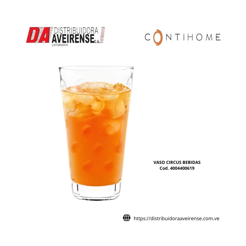VASO CIRCUS BEBIDAS. precio por unidad caja de 48 unidades 