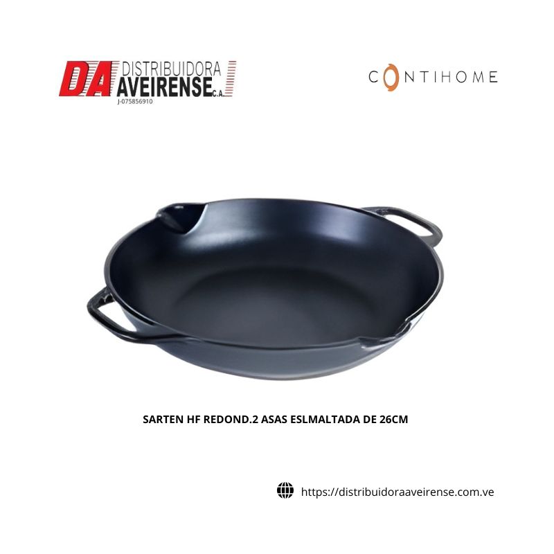 SARTEN HF REDOND.2 ASAS ESLMALTADA DE 26CM.  Ref. 30896