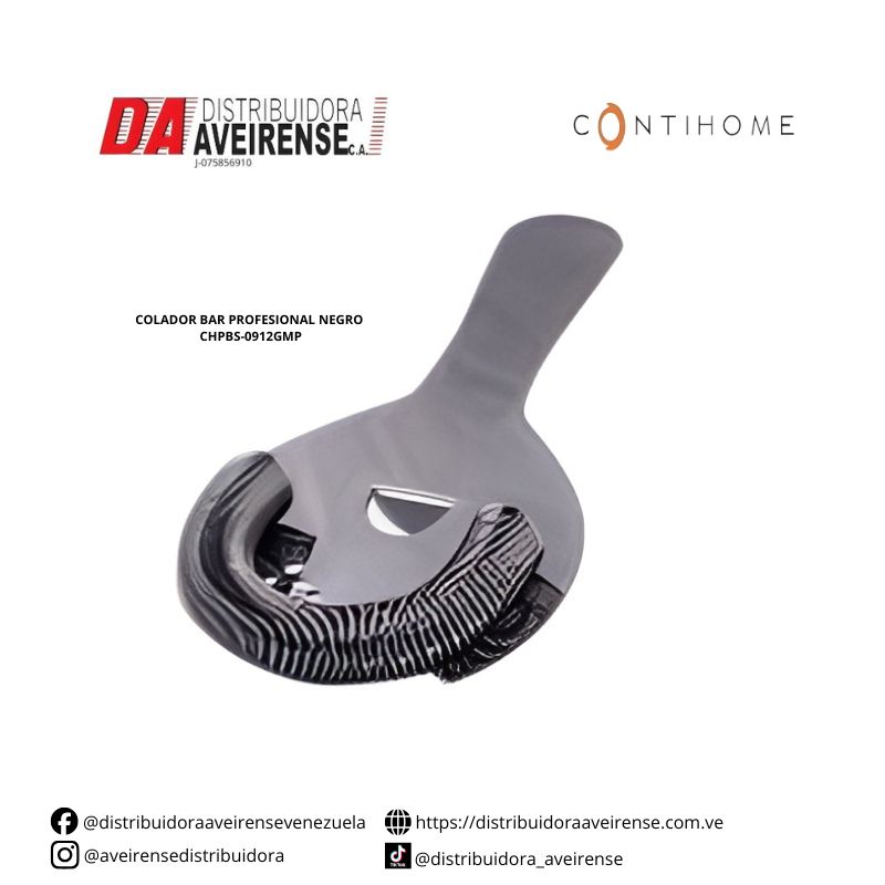 COLADOR BAR PROFESIONAL NEGRO CHPBS-0912GMP.