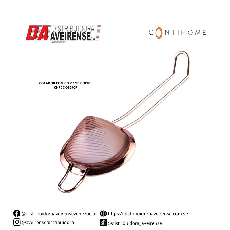 COLADOR CONICO 7 CMS COBRE CHPCC-0909CP.