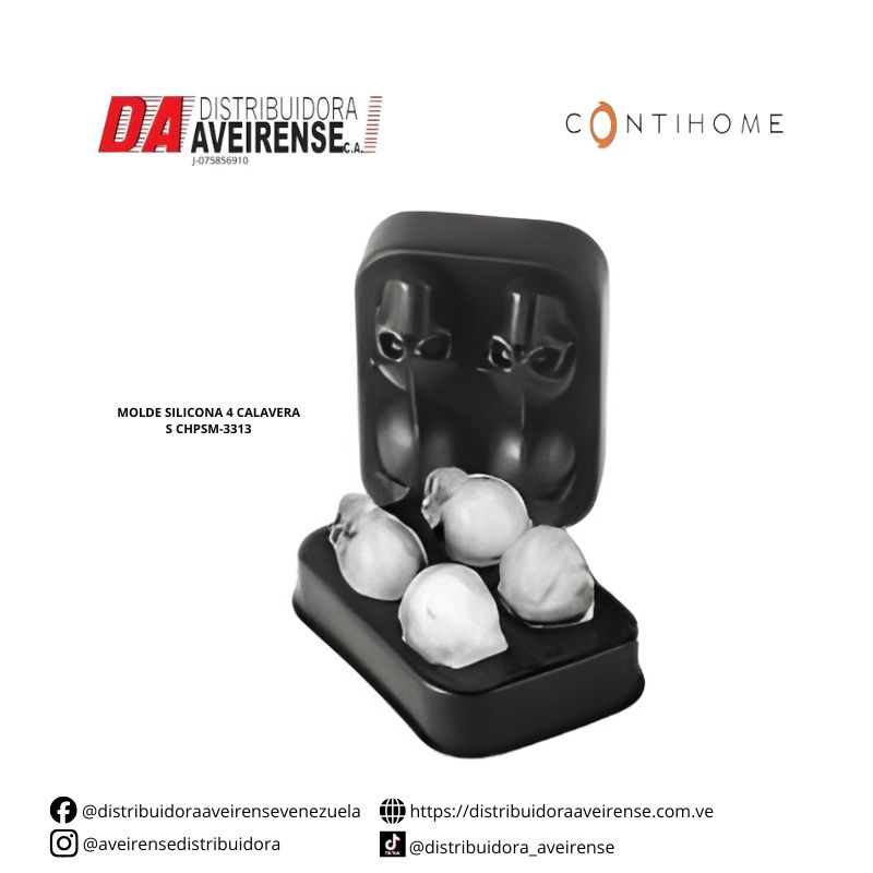 MOLDE SILICONA 4 CALAVERAS CHPSM-3313.