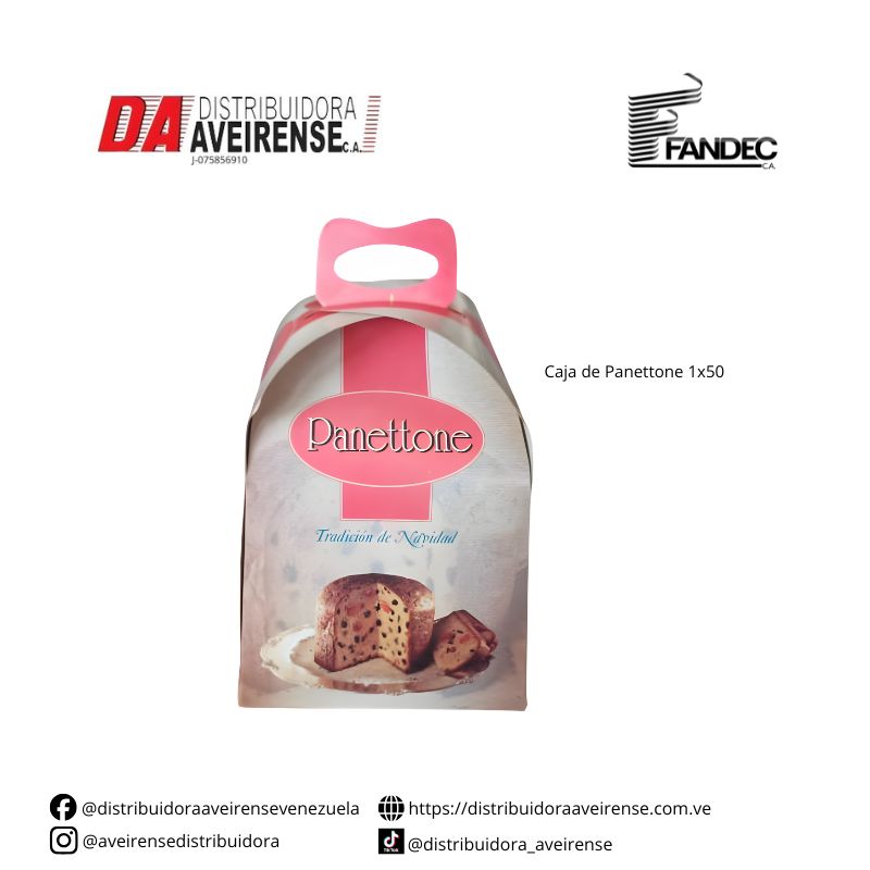 Caja de Panettone  1 kg ,x50 Fandec