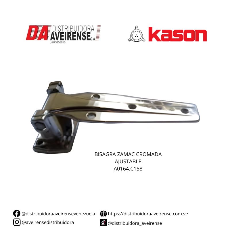 BISAGRA ZAMAC CROMADA AJUSTABLE A0164.C158.