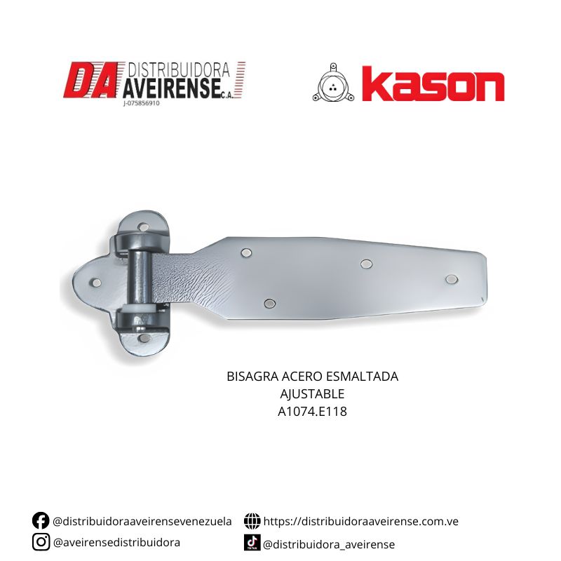 BISAGRA ACERO ESMALTADA AJUSTABLE A1074.E118.