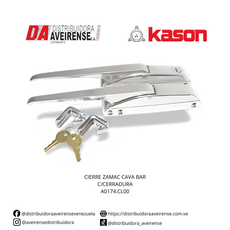 CIERRE ZAMAC CAVA BAR C/CERRADURA A0174.CL00.