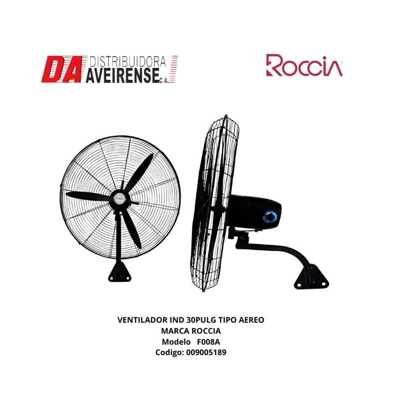 VENTILADOR IND 30PULG TIPO AEREO MARCA ROCCIA