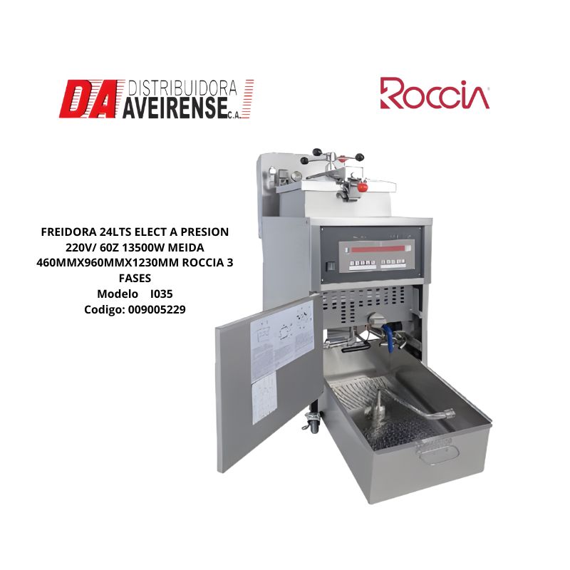 FREIDORA 24LTS ELECT A PRESION 220V/ 60Z 13500W MEIDA 460MMX960MMX1230MM