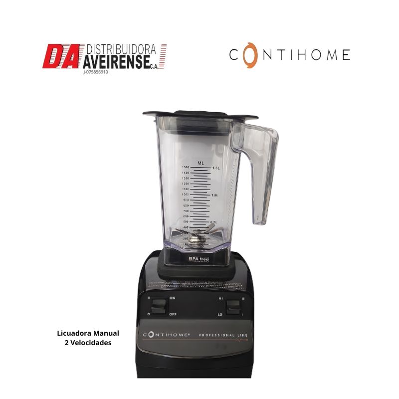 Licuadora 1.5ltr. proficional de 2 Velocidades Manual.