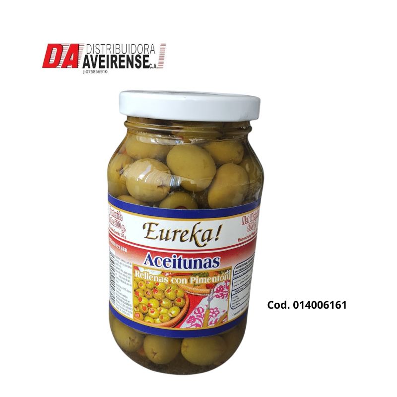 Aceituna Verde Relldena C/Pimenton 500gr.x 12 unidades 