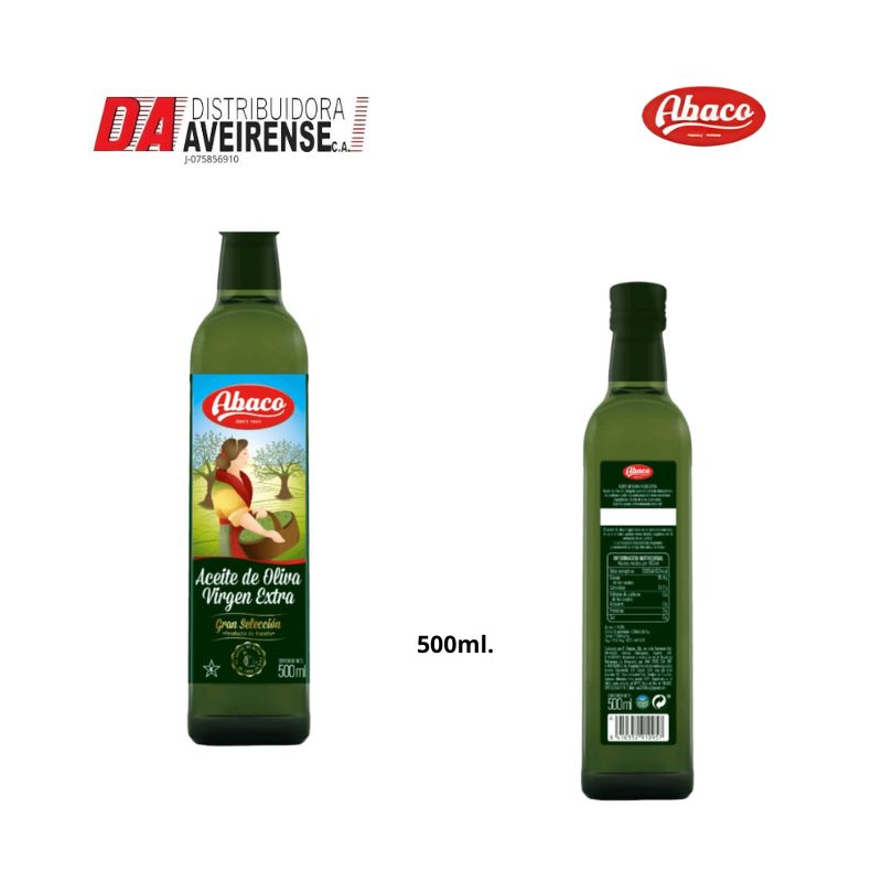 Aceite de Oliva 500ml.x12 unid. 0.26 acidez , botella vidrio , origen españa 