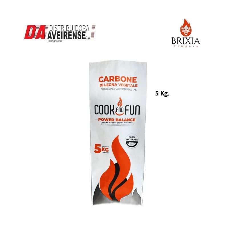 Carbon Vegetal  de 5Kg. x 3 unid . (Bolsa de Papel). IMPORTADO